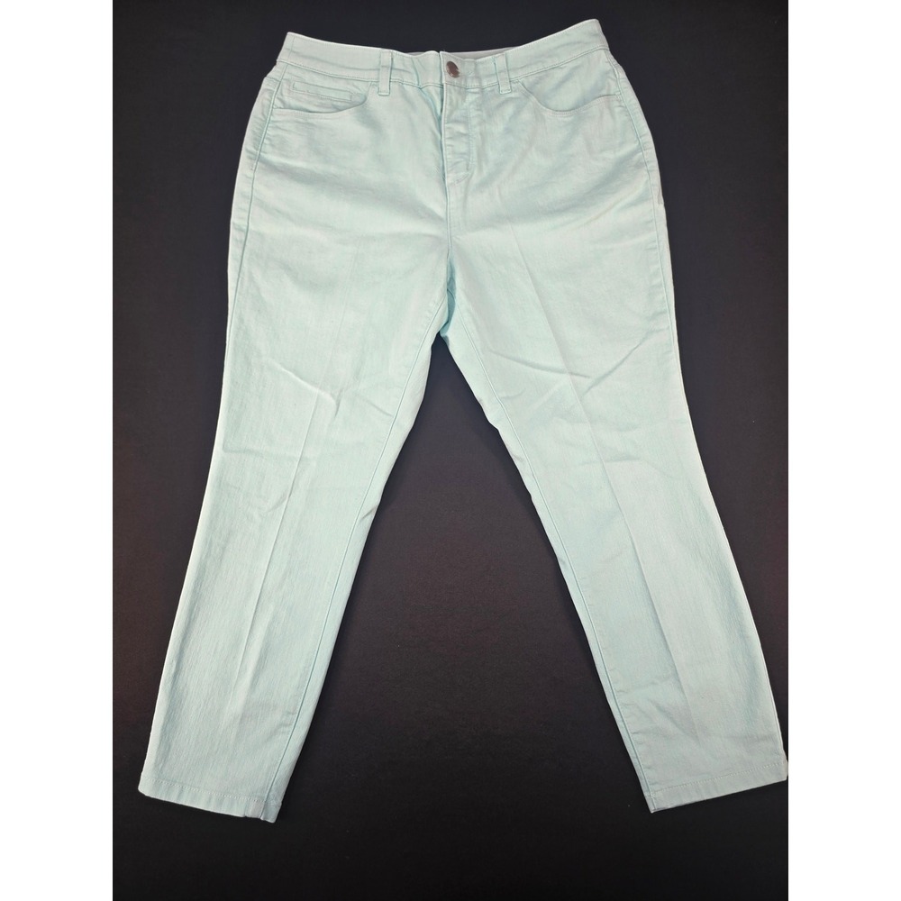 Christopher & Banks Signature Slimming Petite 10P Blue Stretch Pants Jeans